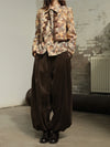 INTO THE EAST 2025 Autumn/Winter Mosaic Molded Collar Silk/Cotton Shirt, Drawstring Straight Leg Pants ITE-E1DGAW080NCC21SH-HUA Short Shirt
